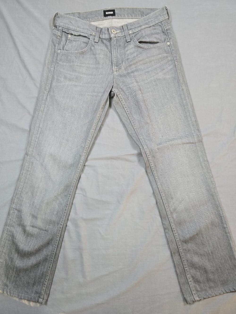 Hudson Mens Byron Five Pocket Straight Jeans Gray Size 30 X 29